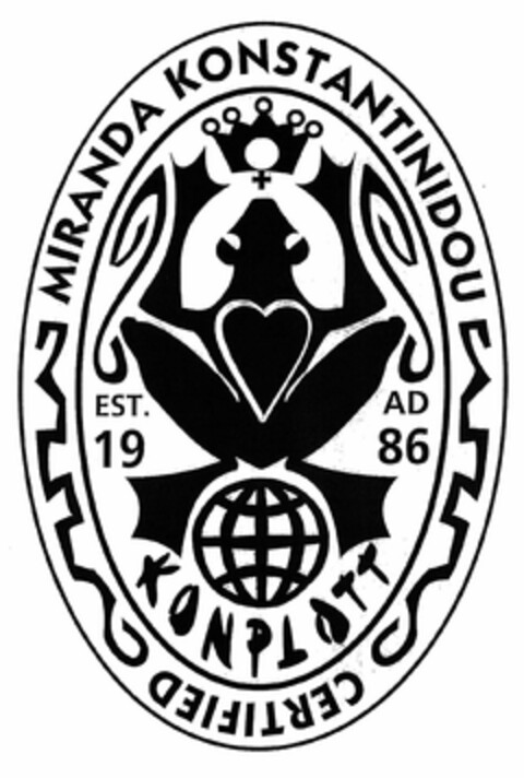 KONPLOTT MIRANDA KONSTANTINODOU CERTIFIED EST. AD 1986 Logo (EUIPO, 31.08.2009)