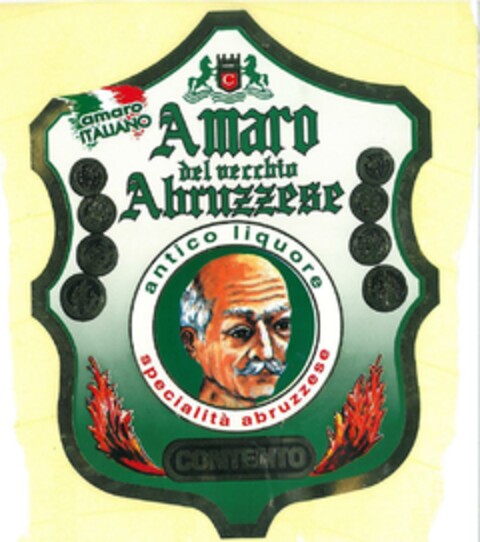 amaro italiano Amaro del vecchio abruzzese antico liquore specialità abruzzese CONTENTO Logo (EUIPO, 10/17/2017)