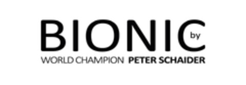 BIONIC by WORLD CHAMPION PETER SCHAIDER Logo (EUIPO, 05.07.2021)