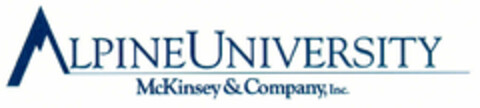 ALPINEUNIVERSITY McKinsey & Company, Inc. Logo (EUIPO, 09.08.1999)