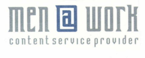 men @ work content service provider Logo (EUIPO, 02/08/2000)