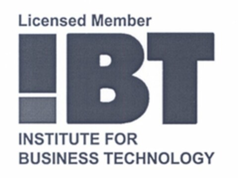 Licensed Member IBT INSTITUTE FOR BUSINESS TECHNOLOGY Logo (EUIPO, 29.05.2006)