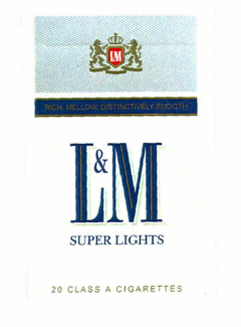 LM L&M SUPER LIGHTS 20 CLASS A CIGARETTES Logo (EUIPO, 04.03.2002)