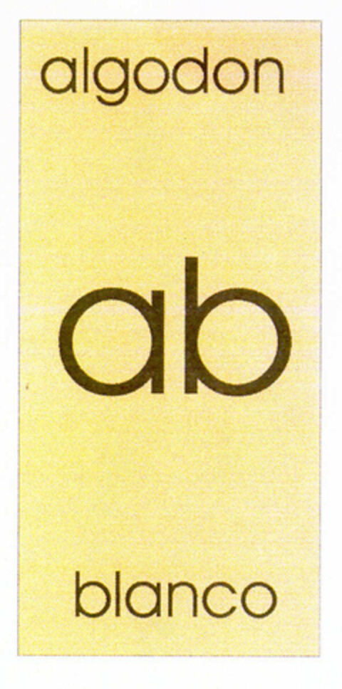 algodon ab blanco Logo (EUIPO, 23.07.2002)