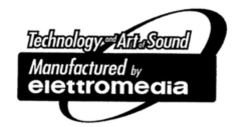 Technology and Art of Sound Manufactured by ELETTROMEDIA Logo (EUIPO, 23.06.2005)