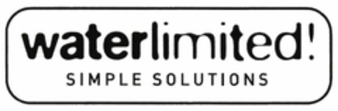 waterlimited! SIMPLE SOLUTIONS Logo (EUIPO, 03/12/2009)