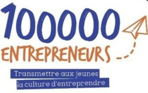 100000 ENTREPRENEURS Transmettre aux jeunes la culture d'entreprendre Logo (EUIPO, 03/12/2020)