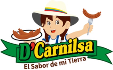 D'CARNILSA EL SABOR DE MI TIERRA Logo (EUIPO, 03/04/2022)