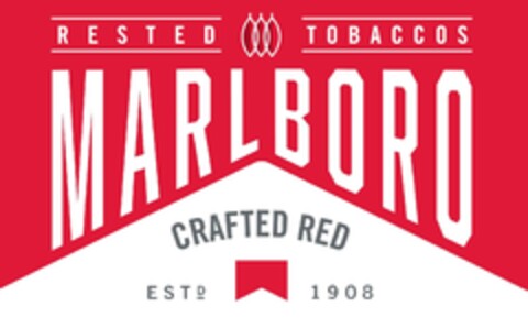 RESTED  TOBACCOS MARLBORO CRAFTED RED ESTD 1908 Logo (EUIPO, 01.03.2024)