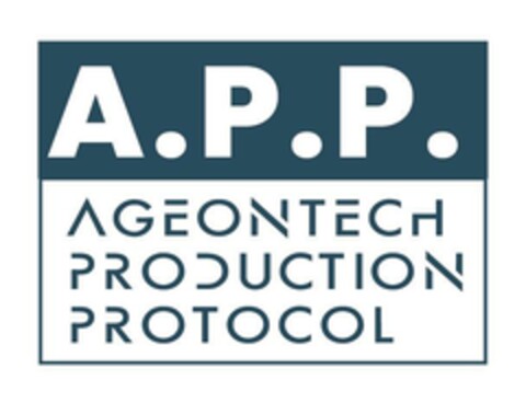 A.P.P. AGEONTECH PRODUCTION PROTOCOL Logo (EUIPO, 21.05.2024)