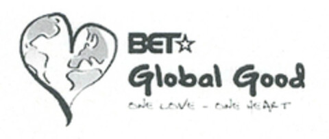 Bet Global Good ONE LOVE ONE HEART Logo (EUIPO, 03/08/2012)