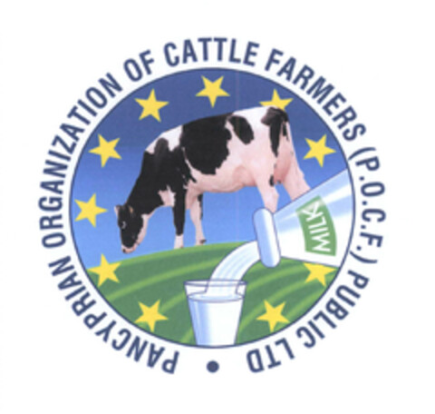 PANCYPRIAN ORGANIZATION OF CATTLE FARMERS (P.O.C.F.) PUBLIC LTD Logo (EUIPO, 06/28/2012)