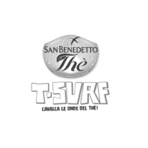 SAN BENEDETTO THE' IN ACQUA MINERALE NATURALE T-SURF CAVALCA LE ONDE DEL THE' Logo (EUIPO, 04/30/2014)