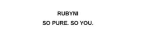 RUBYNI SO PURE. SO YOU. Logo (EUIPO, 17.12.2021)