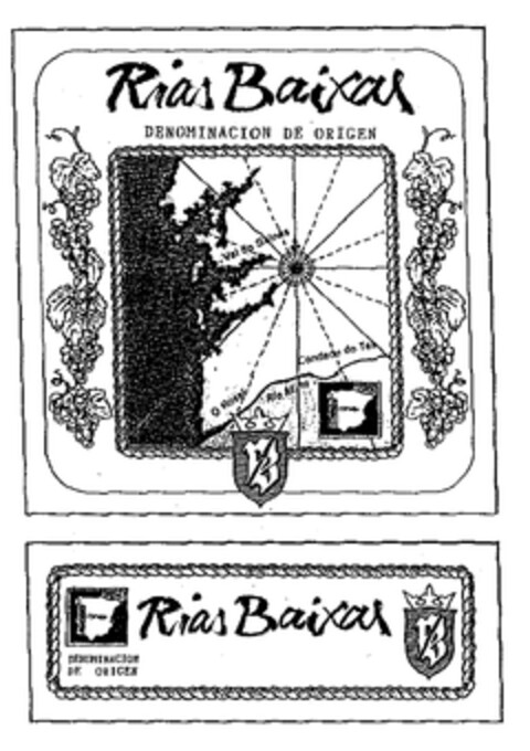 Rias Baixas DENOMINACION DE ORIGEN Logo (EUIPO, 01.10.1998)