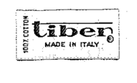 tiber MADE IN ITALY 100% COTTON Logo (EUIPO, 12/12/2002)