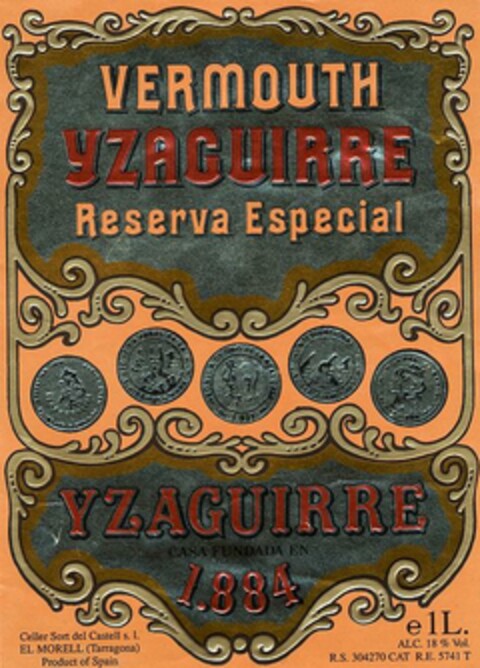 VERMOUTH YZAGUIRRE Reserva Especial Logo (EUIPO, 05.03.2004)