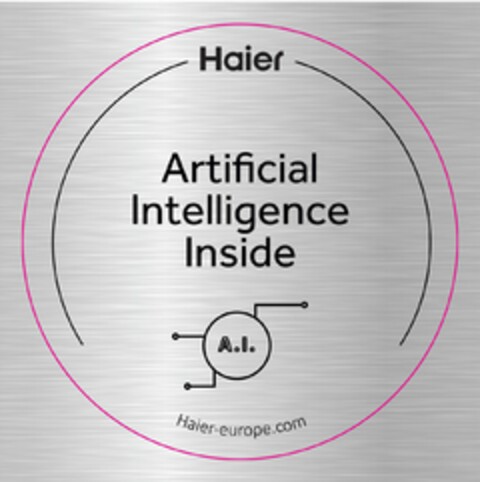 HAIER ARTIFICIAL INTELLIGENCE INSIDE A.I. HAIER-EUROPE.COM Logo (EUIPO, 29.12.2020)