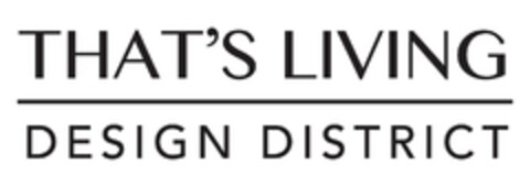 THAT'S LIVING DESIGN DISTRICT Logo (EUIPO, 09/21/2023)