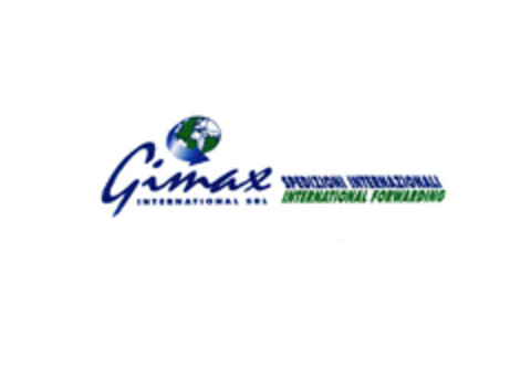 Gimax INTERNATIONAL SRL SPEDIZIONI INTERNAZIONALI INTERNATIONAL FORWARDING Logo (EUIPO, 06/21/2005)