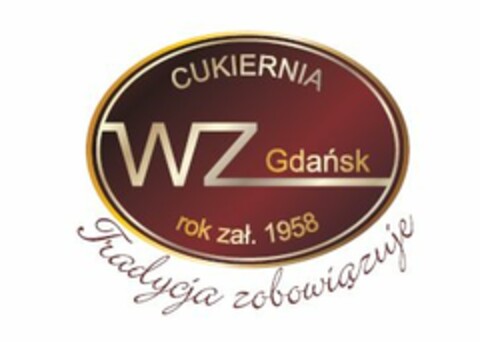 CUKIERNIA WZ Gdańsk rok zał. 1958 Tradycja zobowiązuje Logo (EUIPO, 05.05.2014)