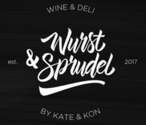 Wurst & Sprudel WINE&DELI est 2017 BY KATE&KON Logo (EUIPO, 08/22/2017)