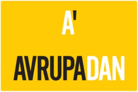 A' AVRUPADAN Logo (EUIPO, 16.04.2021)