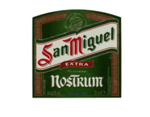 SanMiguel EXTRA NOSTRUM Logo (EUIPO, 10/29/2004)