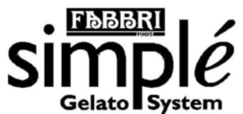 FABBRI 1905 simplé Gelato System Logo (EUIPO, 19.03.2008)