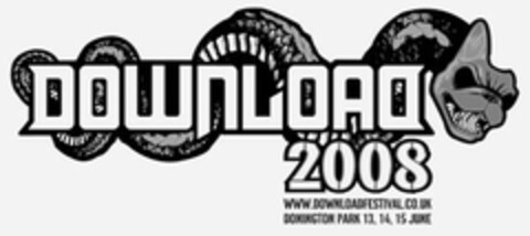 DOWNLOAD 2008 WWW.DOWNLOADFESTIVAL.CO.UK Logo (EUIPO, 06/03/2008)