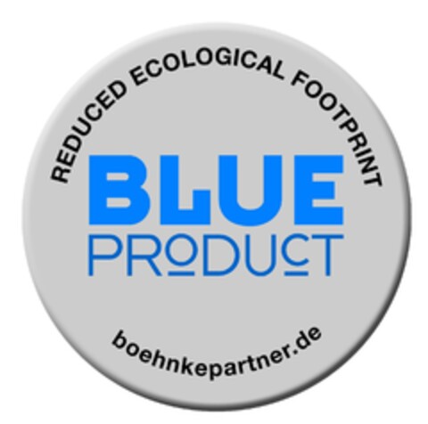 REDUCED ECOLOGICAL FOOTPRINT BLUE PRODUCT boehnkepartner.de Logo (EUIPO, 08.08.2012)