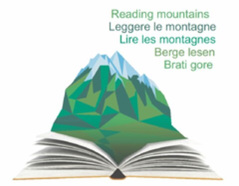 Reading mountains Leggere le montagne Lires les montagnes Berge lesen Brati gore Logo (EUIPO, 02.12.2015)