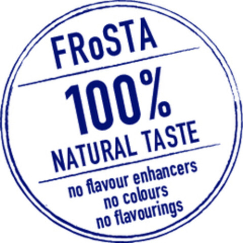 FRoSTA 100% NATURAL TASTE no flavour enhancers no colours no flavourings Logo (EUIPO, 12.09.2017)