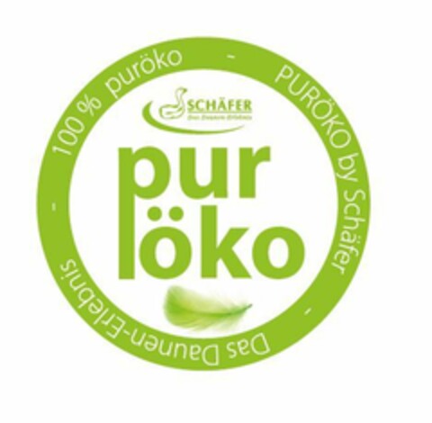 100% puröko - PURÖKO by Schäfer - Das Daunen-Erlebnis SCHÄFER Das Daunen-Erlebnis pur öko Logo (EUIPO, 07.10.2019)