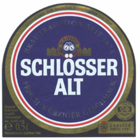 SCHLÖSSER ALT Logo (EUIPO, 10.02.1999)