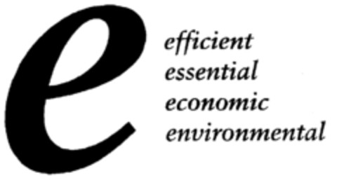 e efficient essential economic environmental Logo (EUIPO, 18.06.1999)