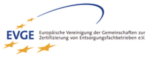 EVGE Europäische Vereinigung der Gemeinschaften zur Zertifizierung von Entsorgungsfachbetrieben e.V. Logo (EUIPO, 29.03.2005)