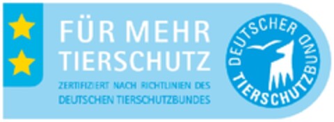 DEUTSCHER TIERSCHUTZBUND FÜR MEHR TIERSCHUTZ ZERTIFIZIERT NACH RICHTLINIEN DES DEUTSCHEN TIERSCHUTZBUNDES Logo (EUIPO, 11/22/2011)