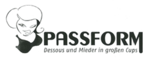 PASSFORM Dessous und Mieder in großen Cups Logo (EUIPO, 03/07/2014)