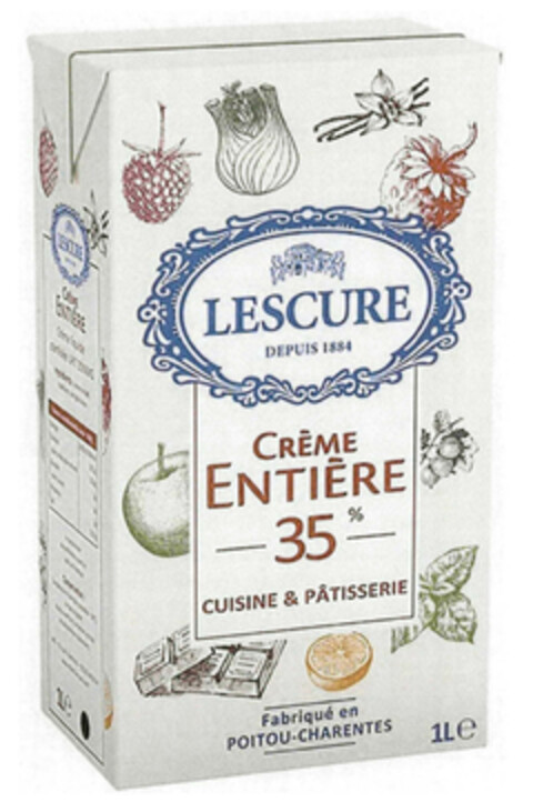 LESCURE DEPUIS 1884 CREME ENTIERE Logo (EUIPO, 01.06.2015)