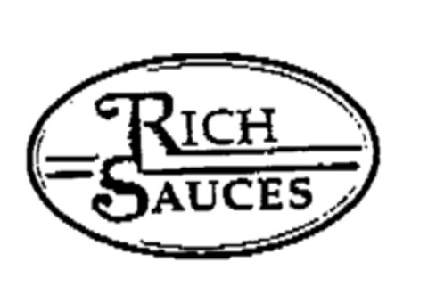 RICH SAUCES (withdrawn ) Logo (EUIPO, 02.07.1996)