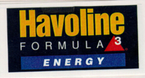 Havoline FORMULA 3 ENERGY Logo (EUIPO, 10/14/1997)