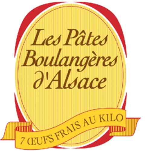 Les Pâtes Boulangères d'Alsace 7 OEUFS FRAIS AU KILO Logo (EUIPO, 10/15/2013)