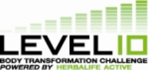 LEVEL 10 BODY TRANSFORMATION CHALLENGE POWERED BY HERBALIFE ACTIVE Logo (EUIPO, 16.07.2014)