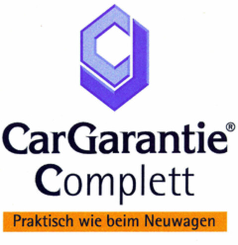 Car Garantie Complett Praktisch wie beim Neuwagen Logo (EUIPO, 14.08.1996)