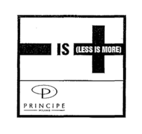 IS (LESS IS MORE) PRINCIPE MILANO Logo (EUIPO, 23.09.2005)