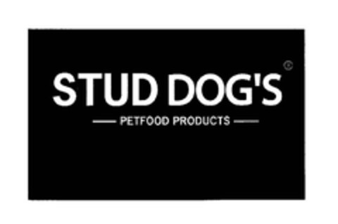 STUD DOG'S PETFOOD PRODUCTS Logo (EUIPO, 04.09.2007)