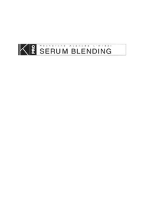 K PRO Recherche Avancée L'Oréal SERUM BLENDING Logo (EUIPO, 16.04.2012)