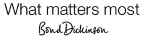 What matters most Bond Dickinson Logo (EUIPO, 16.01.2015)
