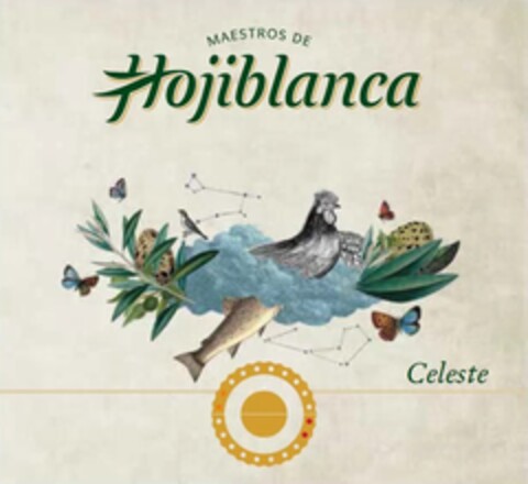 MAESTROS DE HOJIBLANCA CELESTE Logo (EUIPO, 04/25/2018)